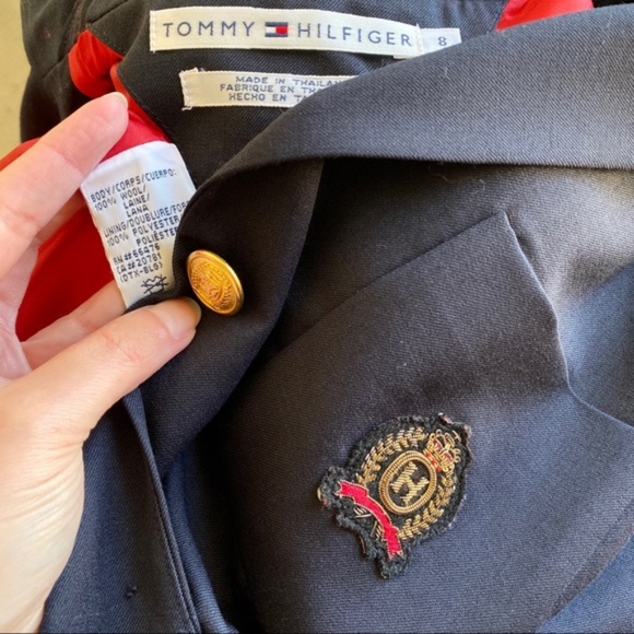 Vintage Tommy Hilfiger M 100% Wool Schoolboy Blazer - Picture 4 of 8